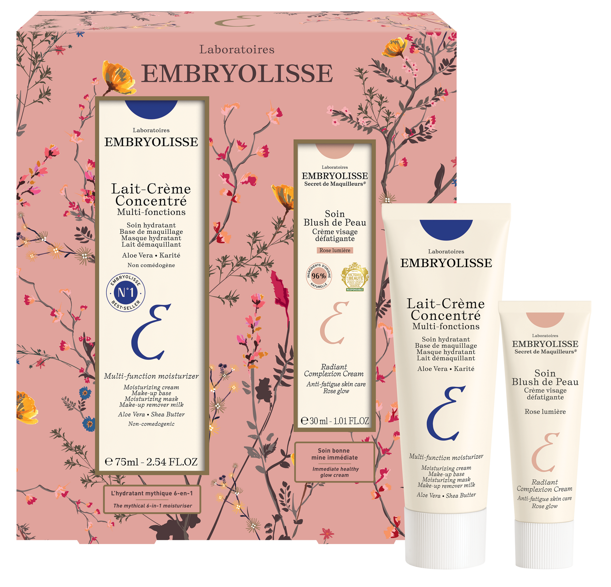 Duo Lait-Crème Concentré et Crème de Teint Eclat Rose